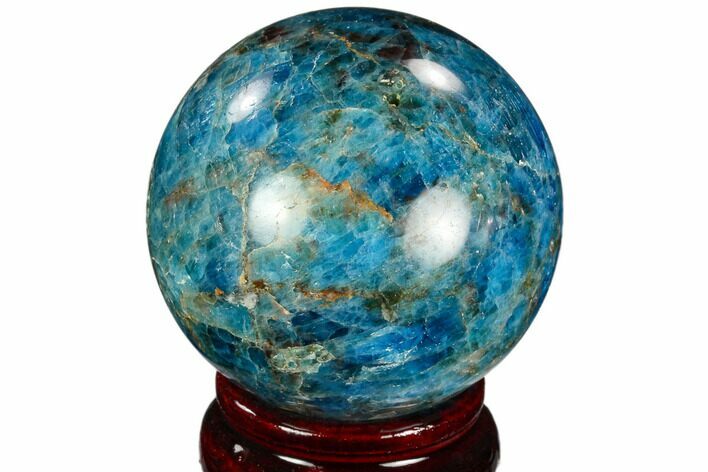 Bright Blue Apatite Sphere - Madagascar #121801